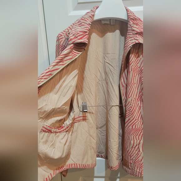 Zenergy Neema Painterly Waves Jacket by‎ Chicos womens size 3 lightweight - Picture 8 of 10